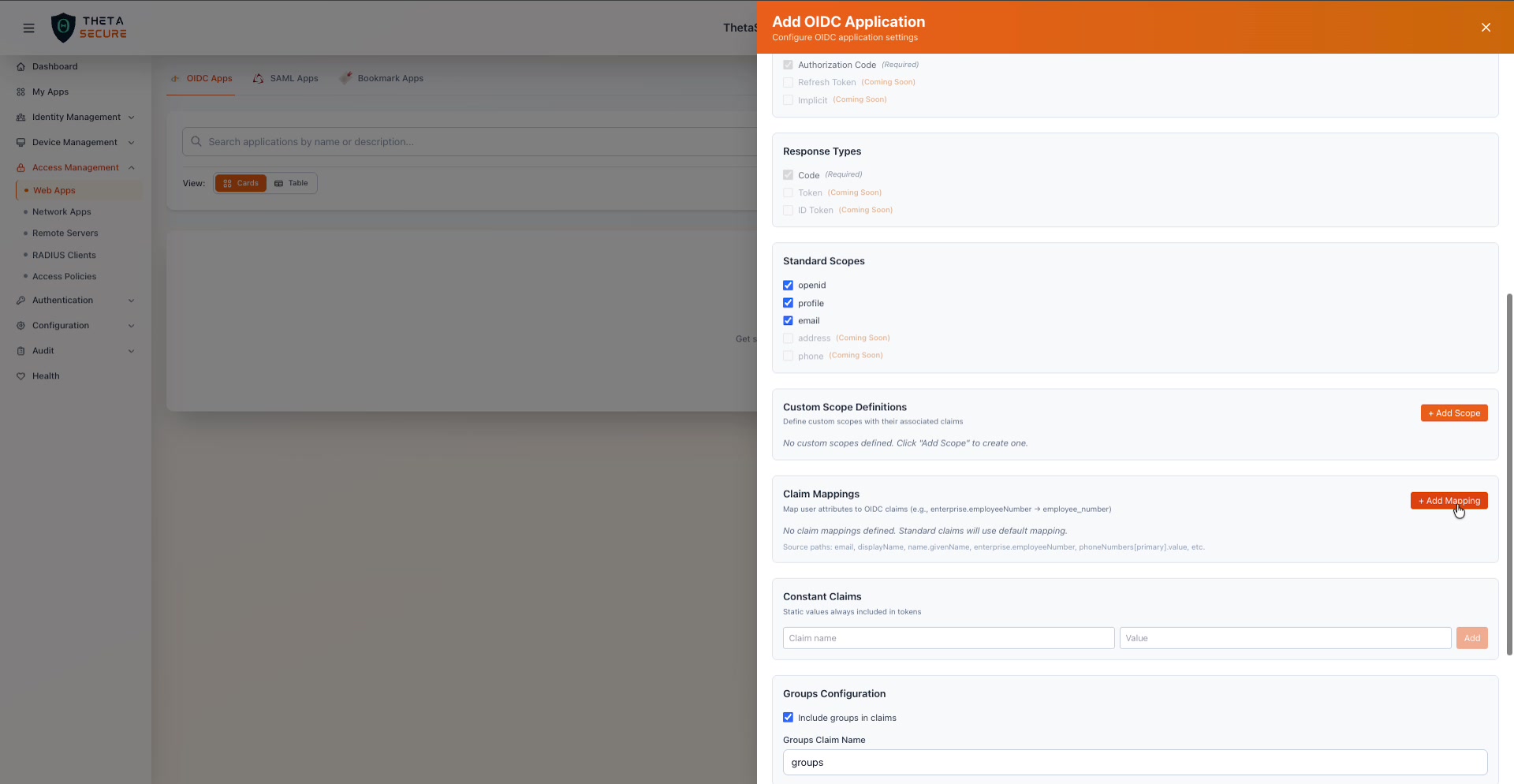 Groups Configuration and Token Validity