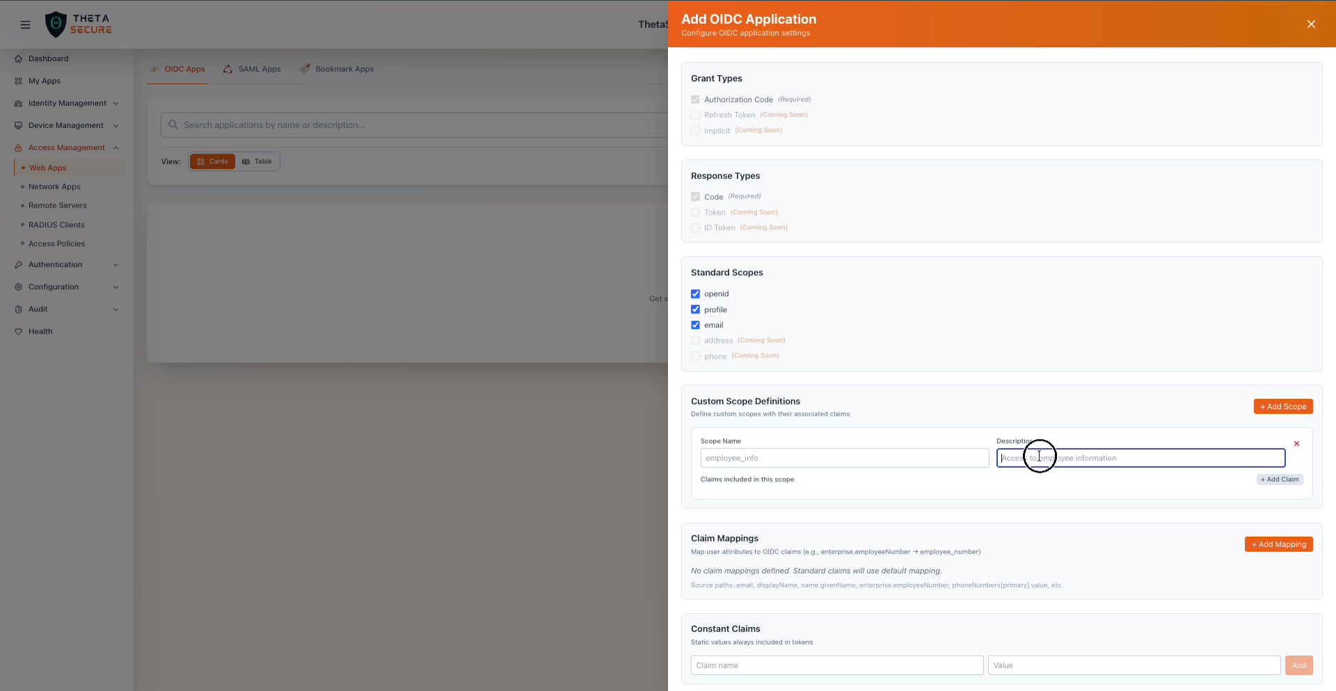 Custom Scope Definitions