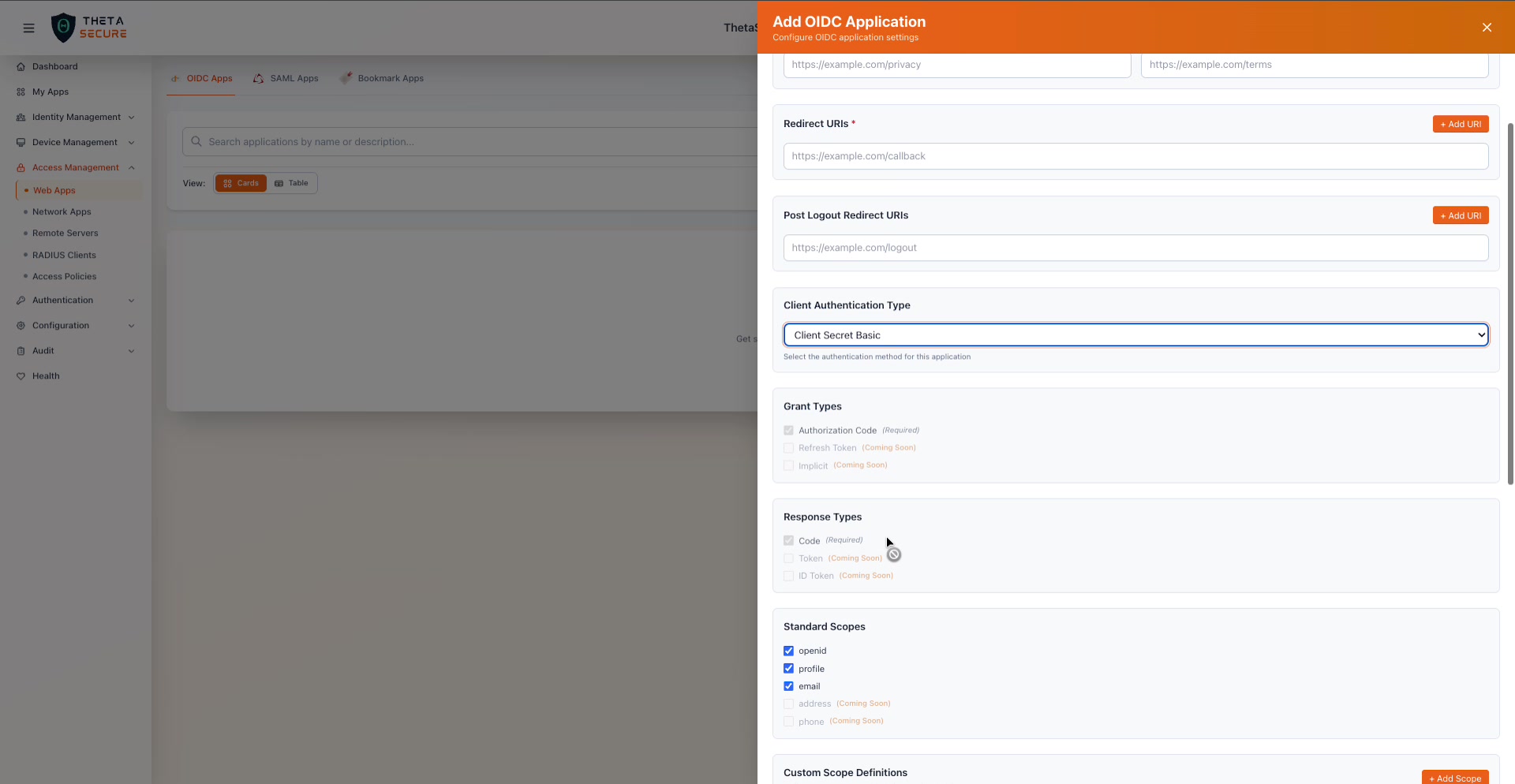 Scopes and Custom Scope Definitions