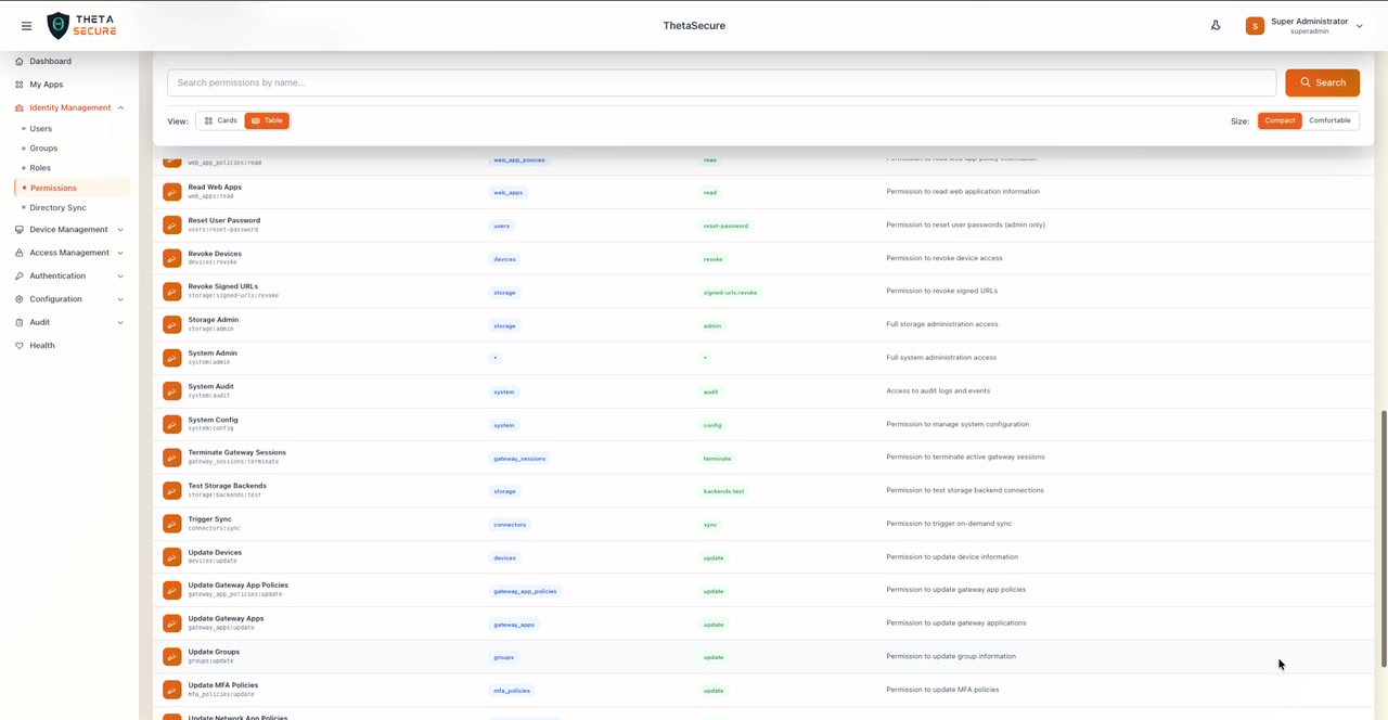 System and Update Permissions