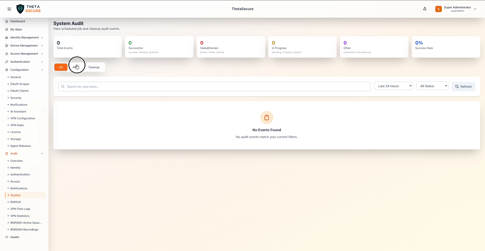 System Audit - All Tab